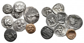 8 Greek coins lots.(as you can see)
