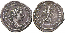 Elagabalo (218-222) Denario - Busto laureato a d. - R/ La Vittoria a d. - RIC 156 AG (g 3,19)
BB
