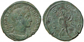 Alessandro Severo (222-235) Sesterzio - Busto laureato e drappeggiato a d. - R/ Marte andante a d. - C. 308 AE (g 18,16) 
SPL/BB