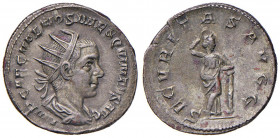 Ostiliano (251) Antoniniano - Busto radiato a d. - R/ La Securitas a s. appoggiata su una colonna - RIC 191 MI (g 3,76)
BB