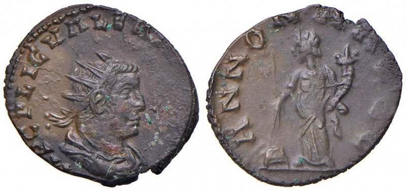 Valeriano (253-260) Antoniniano - Busto radiato a d. - R/ L’Annona stante - AE (...