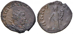 Valeriano (253-260) Antoniniano - Busto radiato a d. - R/ L’Annona stante - AE (g 2,56) 
qSPL