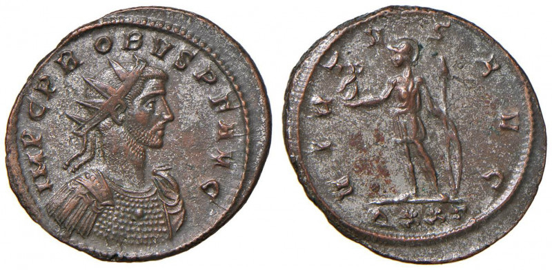 Probo (276-282) Antoniniano (Ticinum) Busto radiato a d. - R/ Marte stante a s. ...