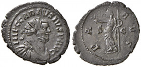 Carausio (287-293) Antoniniano (Londinium) Busto radiato a d. - R/ La Pace stante a s. - RIC 476 AE (g 4,06) Ex Artemide 34, lotto 144 indicata come “...