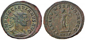 Diocleziano (284-305) Antoniniano - Busto radiato a d - R/ Giove stante a s. - C. 228 MI (g 3,74)
BB