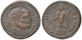 Diocleziano (284-305) Follis (Nicomedia) Testa laureata a d - R/ Genio stante a s. - RIC 27 AE (g 9,01)
BB