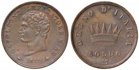 Napoleone (1804-1814) MILANO Soldo 1811 - Gig. 213 CU (g 10,24)
SPL