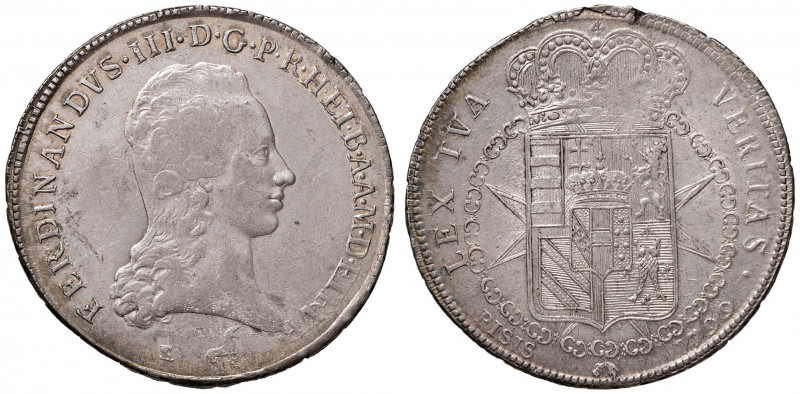 FIRENZE Ferdinando III (1790-1801) Francescone 1799 - MIR 405/8 AG (g 27,32) Dif...