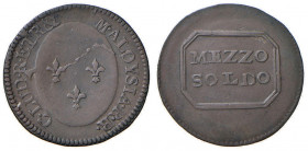 FIRENZE Carlo Lodovico (1803-1807) Mezzo soldo - MIR 430 CU (g 1,41) R Tondello scodellato
BB+