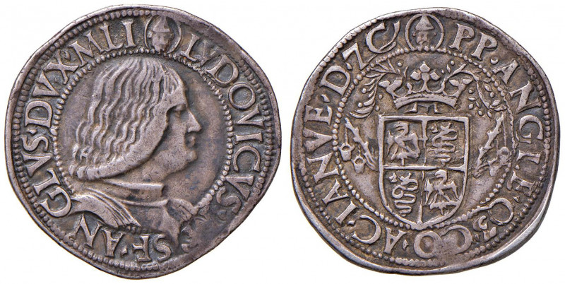 MILANO Ludovico Maria Sforza (1494-1500) Testone - MIR 229; Crippa 2 AG (g 9,54)...