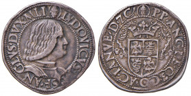 MILANO Ludovico Maria Sforza (1494-1500) Testone - MIR 229; Crippa 2 AG (g 9,54) R Schiacciature marginali
BB