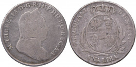 MILANO Maria Teresa (1740-1780) Lira 1780 - MIR 437/3 AG (g 5,70) RR
B/BB