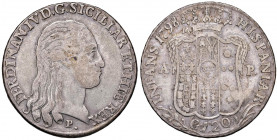 NAPOLI Ferdinando IV (1759-1816) Piastra 1798 - Magliocca 259 AG (g 27,08) 
MB