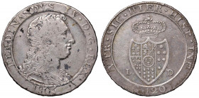 NAPOLI Ferdinando IV (1799-1805) Piastra 1805 - Magliocca 392 AG (g 27,45)
qBB