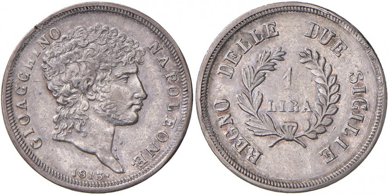 NAPOLI Murat (1808-1815) Lira 1813 - Magliocca 421 AG (g 4,91) R Minimi colpetti...