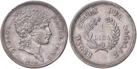NAPOLI Murat (1808-1815) Lira 1813 - Magliocca 421 AG (g 4,91) R Minimi colpetti al bordo
qSPL