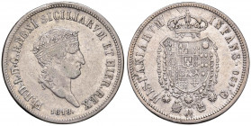 NAPOLI Ferdinando I (1816-1825) Piastra 1818 - Magliocca 445 AG (g 27,34) Colpi al bordo
qBB