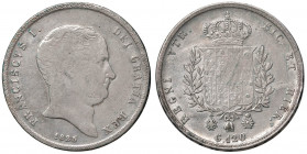 NAPOLI Francesco I (1825-1830) Piastra 1825 - Magliocca 467 AG (g 27,48) Colpi al bordo. Graffi di conio al R/
qBB