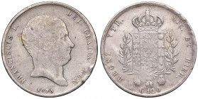 NAPOLI Francesco I (1825-1830) Piastra 1825 - Magliocca 467 AG (g 27,32) Colpi al bordo
MB/qBB