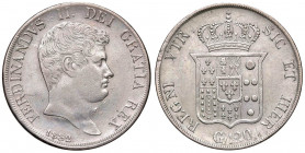 NAPOLI Ferdinando II (1830-1859) Piastra 1832 - Magliocca 537 AG (g 27,54) Colpi al bordo
BB