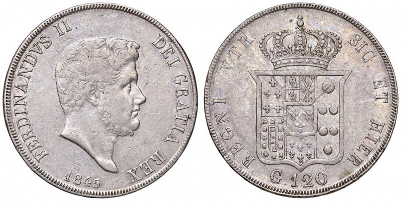 NAPOLI Ferdinando II (1830-1859) Piastra 1845 - Magliocca 553 AG (g 27,49)
BB