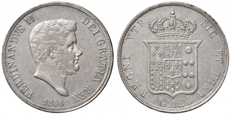 NAPOLI Ferdinando II (1830-1859) Piastra 1846 - Magliocca 554 AG (g 27,41) Picco...