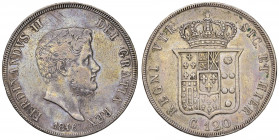 NAPOLI Ferdinando II (1830-1859) Piastra 1846 - Magliocca 554 AG (g 27,41) Lucidata. Colpi al bordo
qBB