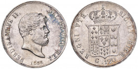 NAPOLI Ferdinando II (1830-1859) Piastra 1856 - Magliocca 566 AG (g 27,46) Lievemente lucidata 
BB