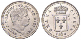 NAPOLI Ferdinando II (1830-1859) Mezzo carlino 1838 - Magliocca 657 AG (g 1,13) Graffietto al D/
FDC