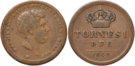 NAPOLI Ferdinando II (1830-1859) 2 Tornesi 1842 - Magliocca 734 CU (g 6,99)
BB