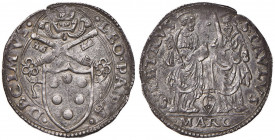 Leone X (1513-1521) Ancona - Giulio - Munt. 69 AG (g 3,73) RR Schiacciatura marginale del tondello ma splendido esemplare con una delicata patina 
SP...