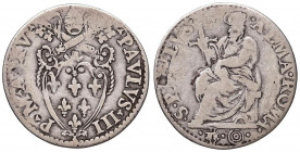 Paolo III (1534-1549) Paolo - Munt. 38 AG (g 3,05) RRR
MB