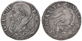 Giulio III (1555-1555) Giulio A. II - Munt. 16 AG (g 3,00) RR Poroso 
BB