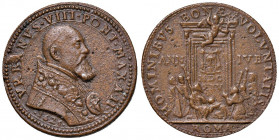 Urbano VIII (1623-1644) Medaglia A. II 1624 apertura della Porta Santa - Opus: G. Mola - AE (g 18,70 - Ø 44 mm) RR Copia fusa
BB
