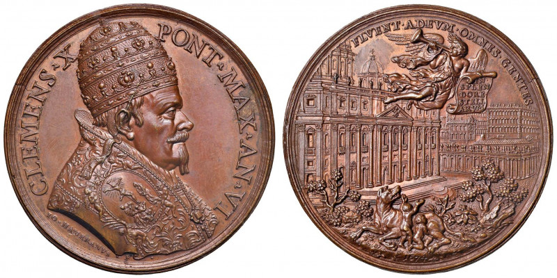 Clemente X (1670-1676) Medaglia A. VI 1675 - Opus: Hamerani - AE (g 28,56 - Ø 41...