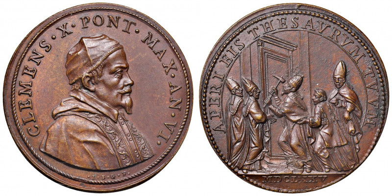 Clemente X (1670-1676) Medaglia A. VI 1675 - Opus: Gugliemada e Lucenti - AE (g ...