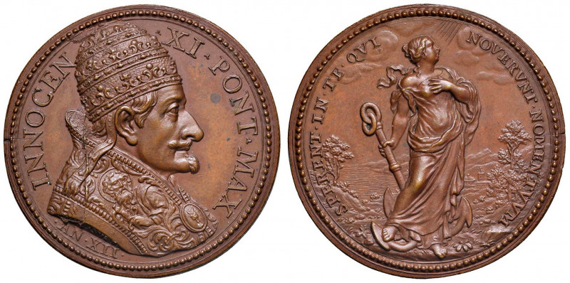 Innocenzo XI (1676-1689) Medaglia 1688 A. XII - Opus: Hamerani - AE (g 21,65 - Ø...