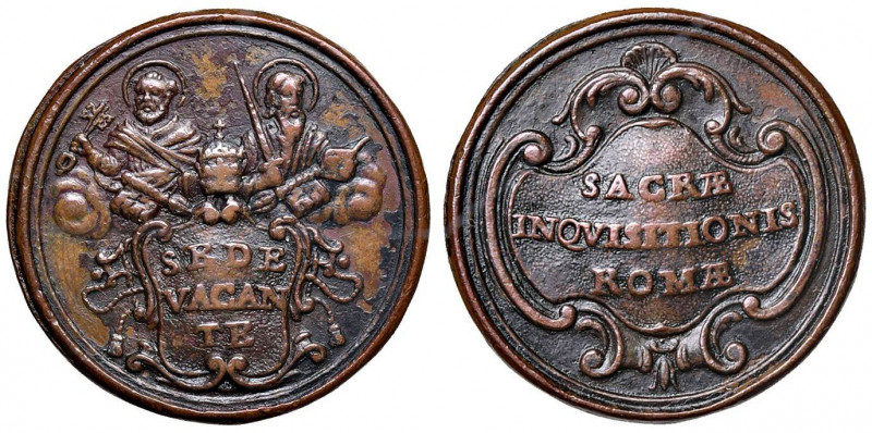 Sede Vacante (sec. XVII) Medaglia - AE (g 9,00 - Ø 27,00 mm) RR Emessa dalla Con...
