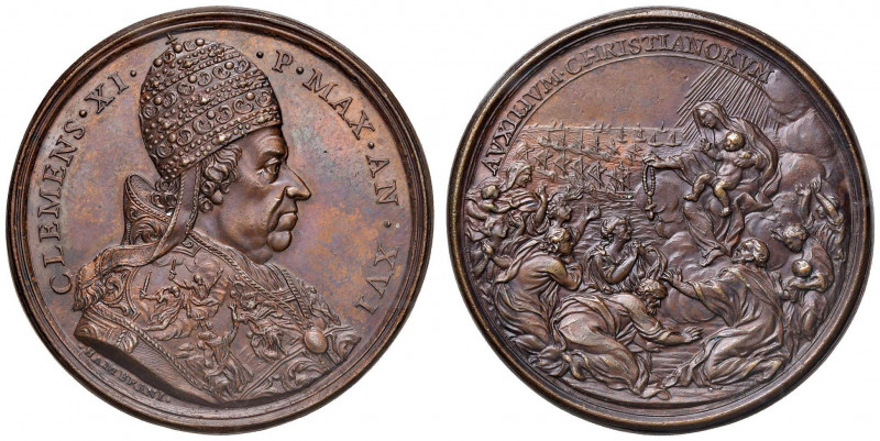 Clemente XI (1700-1721) Medaglia A. XVI 1716 - Opus: Hamerani - AE (g 32,80 - Ø ...