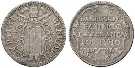 Benedetto XIV (1740-1758) Giulio A. 1741 A. I del Possesso - Munt. 52 AG (g 2,78) RR 
BB+