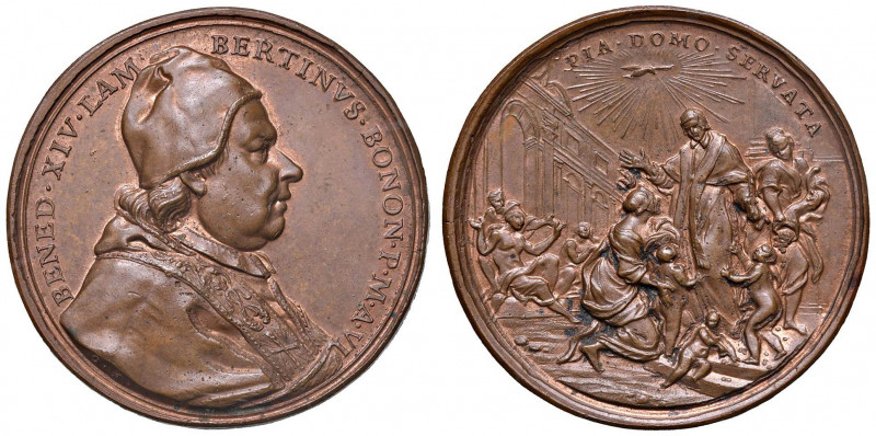 Benedetto XIV (1740-1758) Medaglia A. VI 1746 - Opus: Hamerani - AE (g 20,30 - Ø...