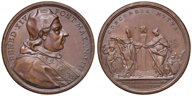 Benedetto XIV (1740-1758) Medaglia A. XIII 1753 - Opus: Hamerani - AE (g 22,70 -...