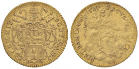 Clemente XIV (1769-1774-1721) Zecchino 1770 A. II - Munt. 1a AU (g 3,45)
SPL