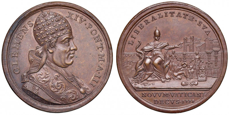 Clemente XIV (1769-1774) Medaglia A. III 1771 - Opus: Cropanese - AE (g 15,93 - ...