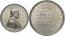 Pio VI (1774-1799) Medaglia 1782 visita a Vienna - Opus: Vinazer MB (g 46,75 - Ø 53 mm)
FDC