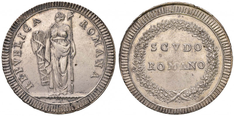 Repubblica romana (1798-1799) Scudo romano - Bruni 1 AG (g 26,45) Minimi graffie...
