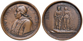 Pio VII (1800-1823) Medaglia 1814 A. XV - Opus: Mercandetti - AE (g 26,00 - Ø 40 mm) R 
BB