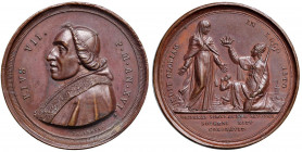 Pio VII (1800-1823) Medaglia 1815 A. XVI - Opus: Pasinati - AE (g 17,50 - Ø 37 mm) RR 
SPL