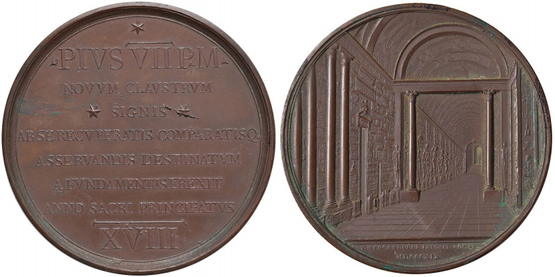 Pio VII (1800-1823) Medaglia 1819 Galleria Chiaramonti - Opus: Mercandetti - Ber...