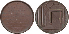 Pio VII (1800-1823) Medaglia 1819 Galleria Chiaramonti - Opus: Mercandetti - Bertuzzi 142 AE (g 122,17 - Ø 68 mm) Macchie al D/ e segni di pulitura al...